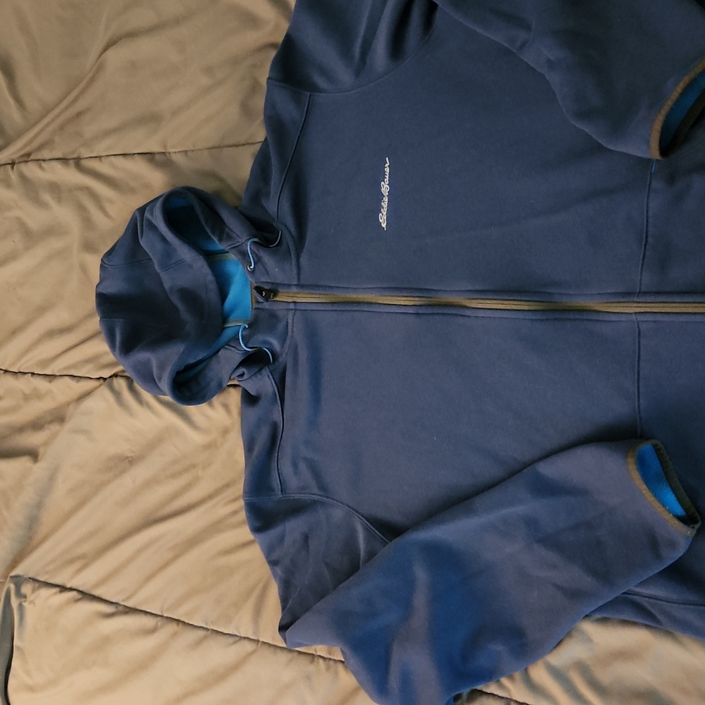 Eddie Bauer Zip Up Hooded Fleece